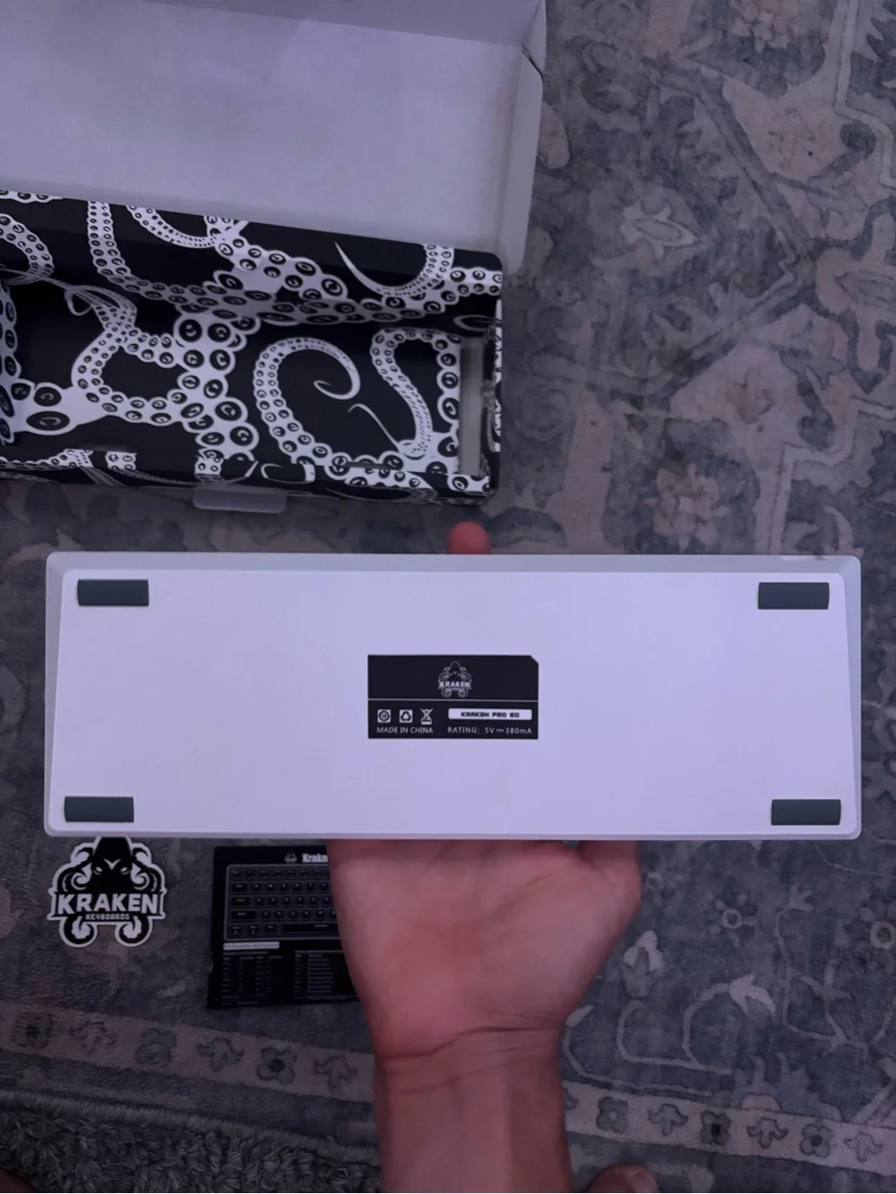 Compact White Mechanical Keyboard with Minimalist Layout